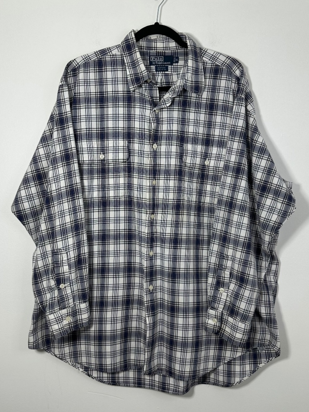 Polo Ralph Lauren Mens XL Benford 100% Cotton Long-Sleeve Button-Up Shirt Plaid